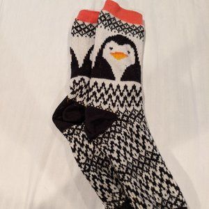 Super warm penguin knit socks